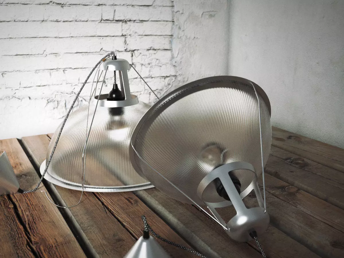 Phane industrial pendant light 3D model_1