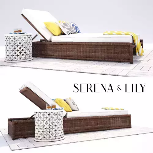 Brown Furn Pacifica chaise Dark