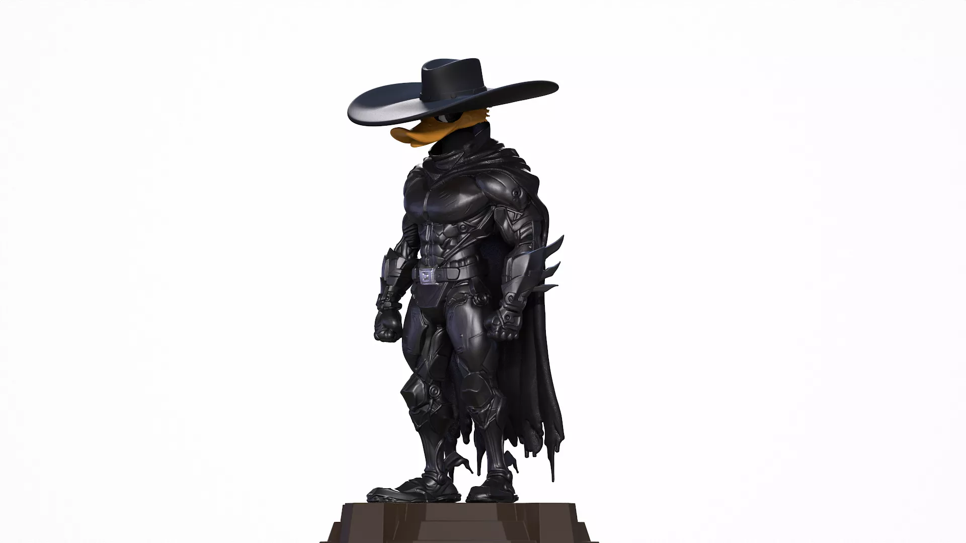 Darkwing Duck Black Cloak Inspired Character 3D print model