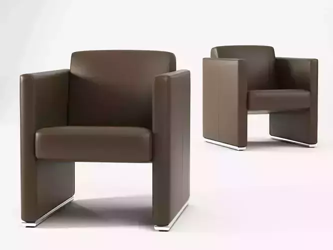 Bolero leather chair 3D model