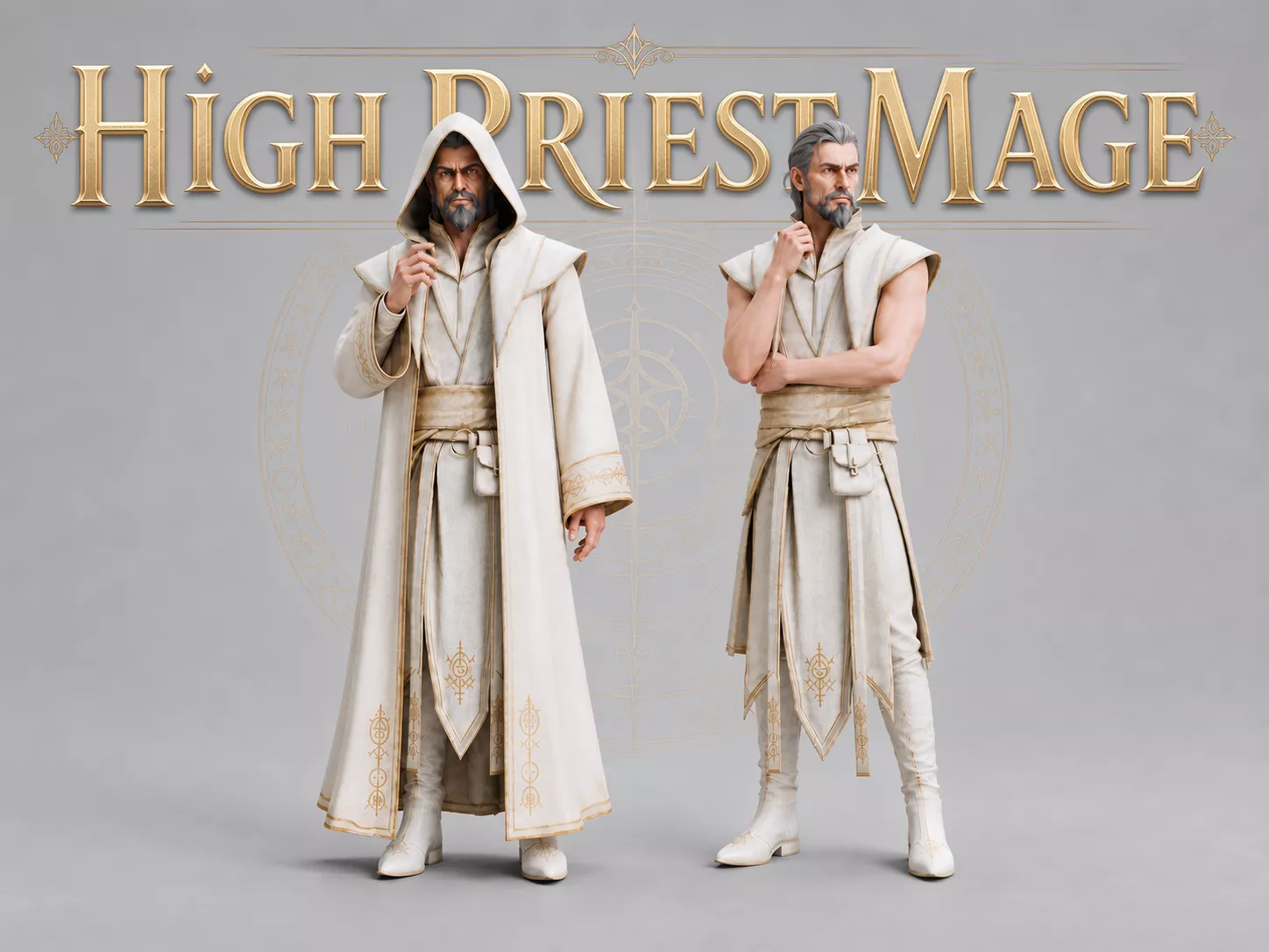 Mage - Rigged - Fantasy High Priest Low-poly 3D model