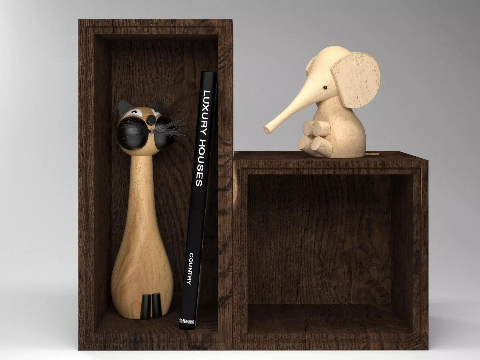 Cat and Baby Elephant 3D model_7