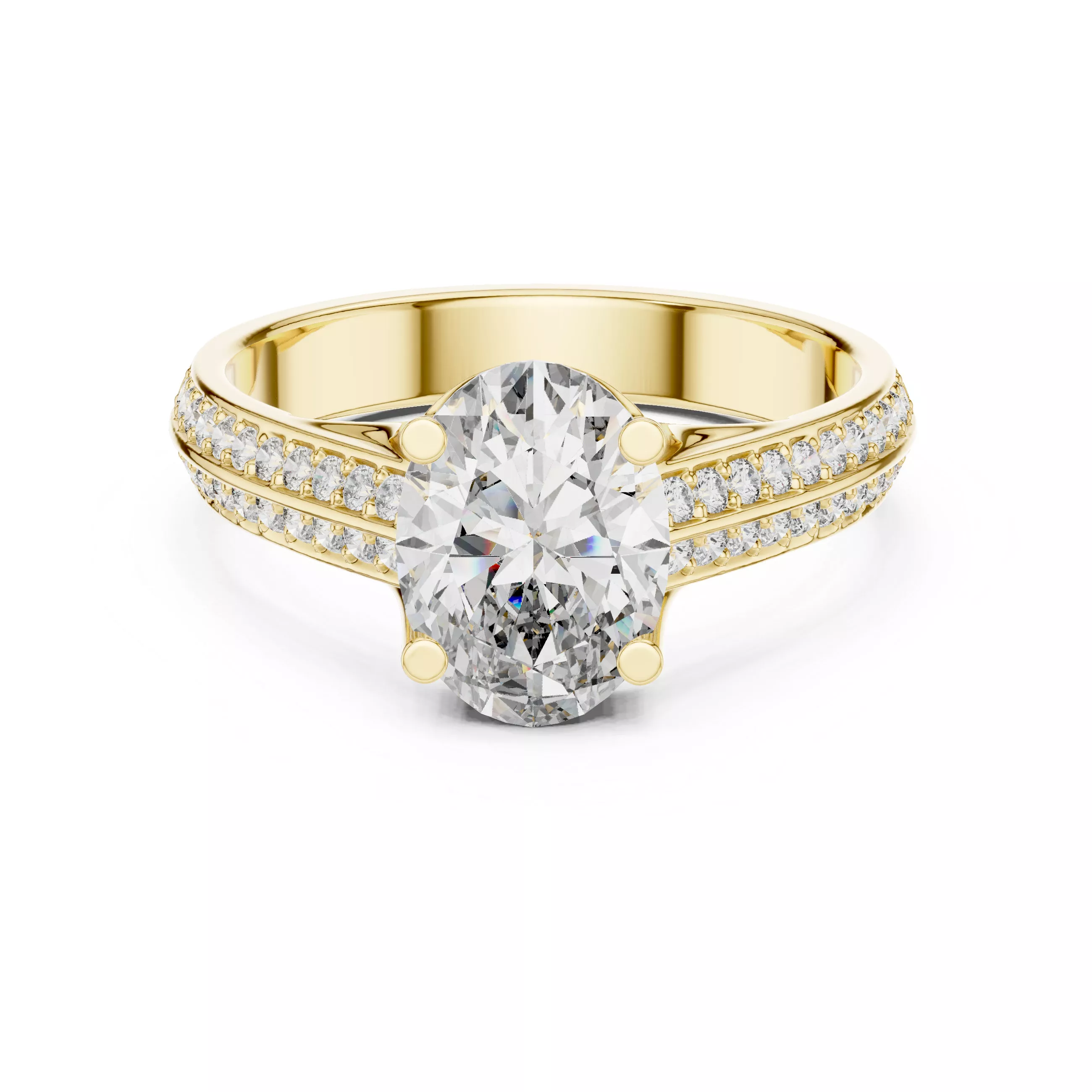 Delicate Custom Jewelry Diamond Ring Gold Band STL 3DM CAD 192 3D print model