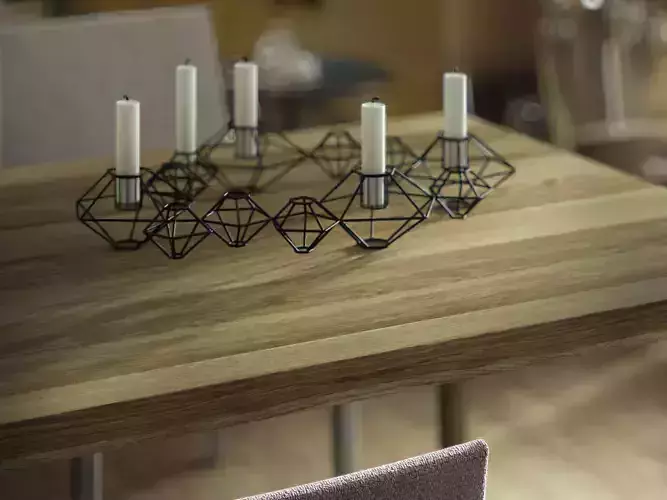 Pernille candle holder made of geometric shapes