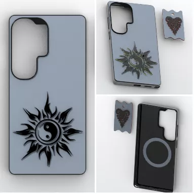 S26 Ultra MagSafe Sun Case and Keychain 3D print model