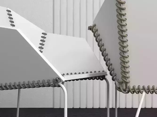 Textile Armchair and Coffee Table