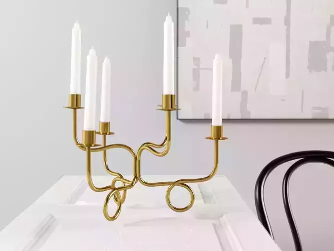 Candle Holder 6-branched 3D model