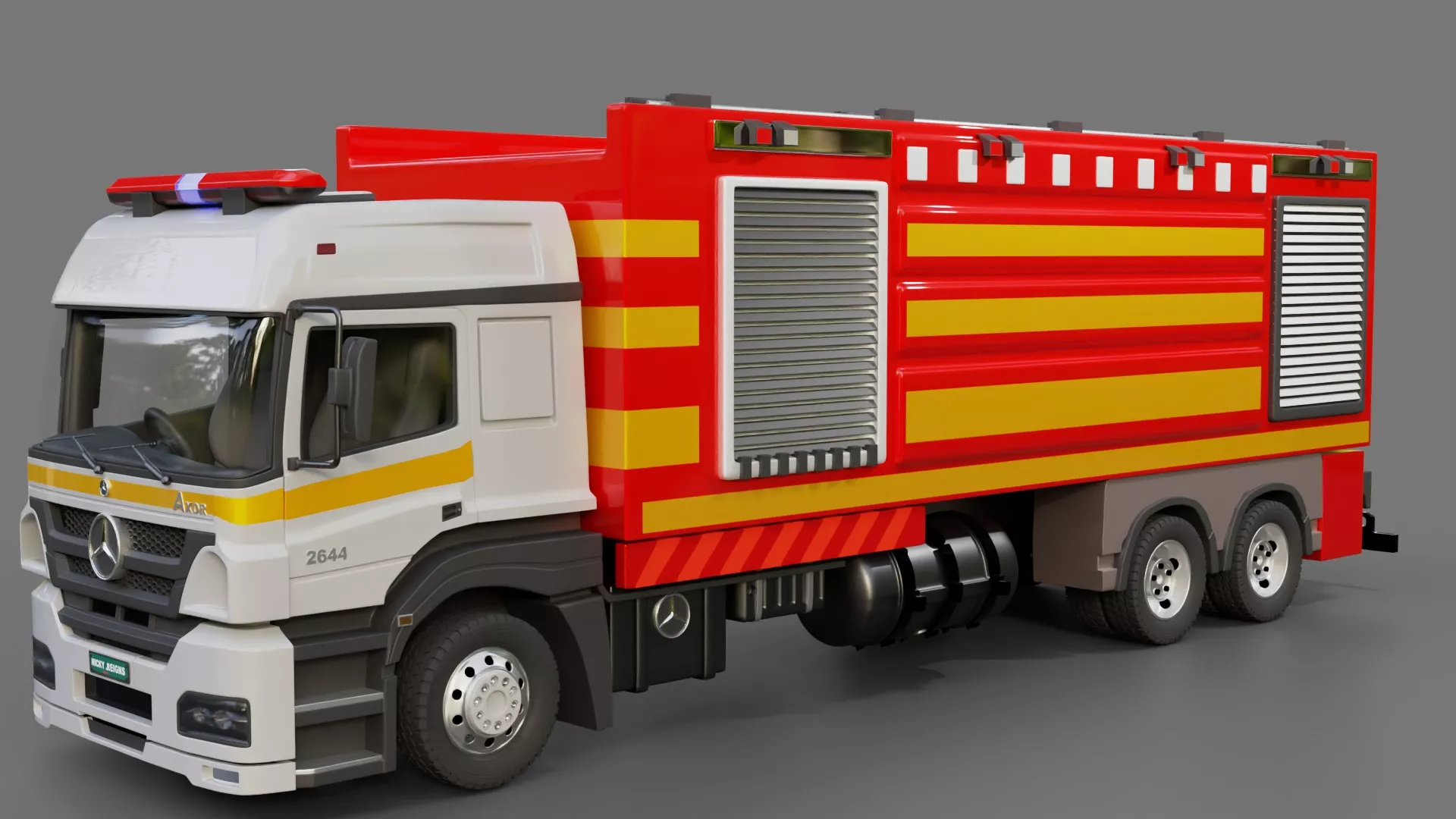 Mercedes-Benz Axor Fire Truck 2016 3D model