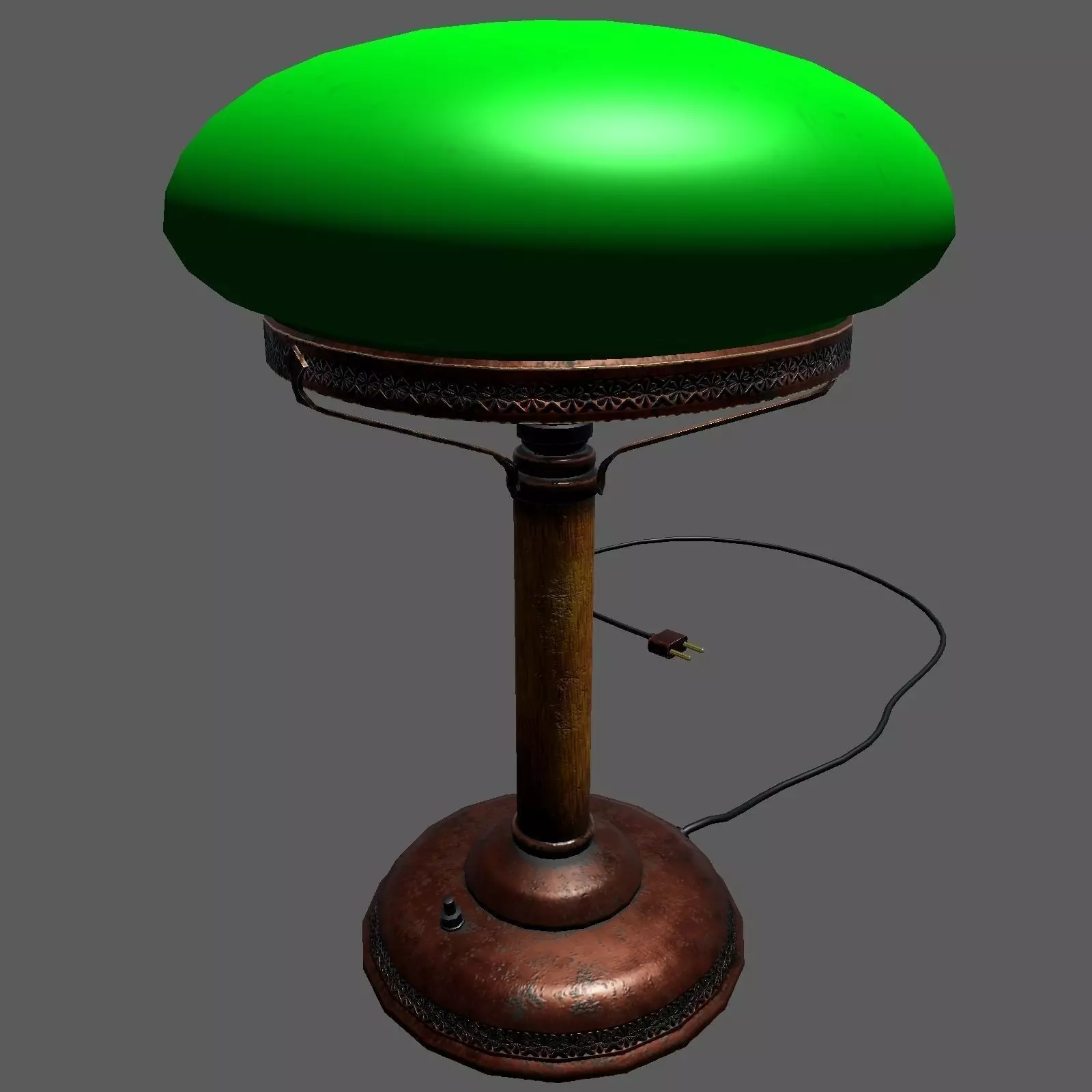 Old lamp Free low-poly 3D model