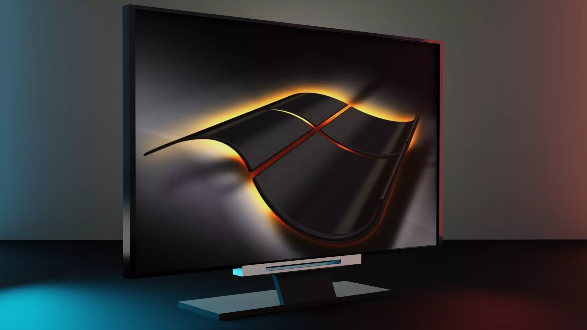 Monitor Computer Realistic Computer Monitor Free low-poly 3D model
