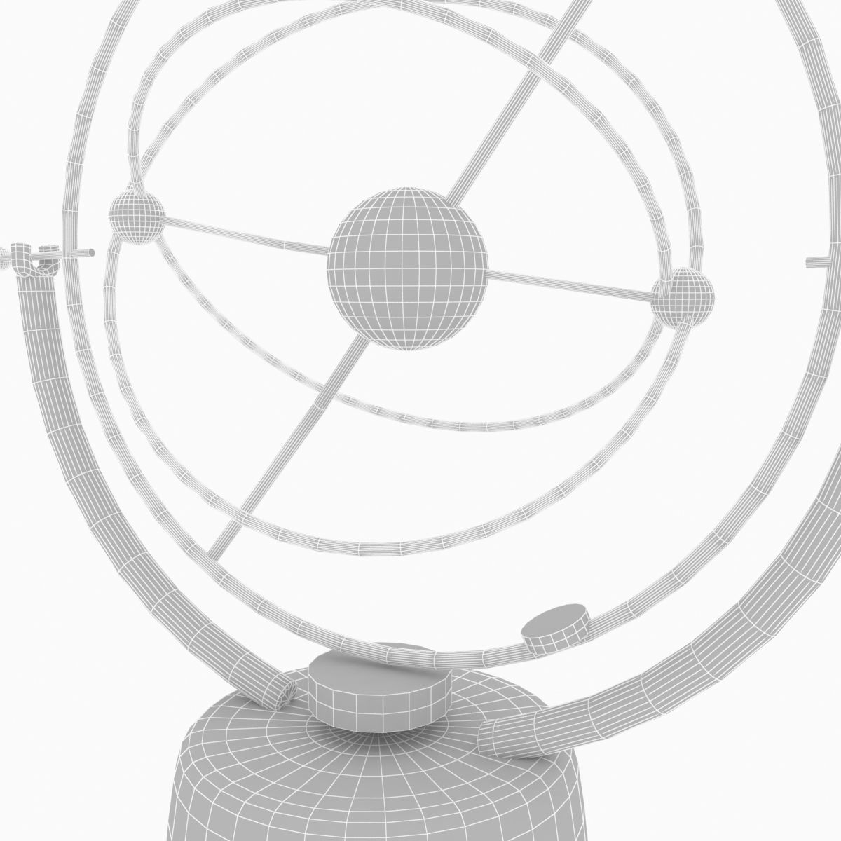 Kinetic Desk Sculpture Low-poly 3D model_5