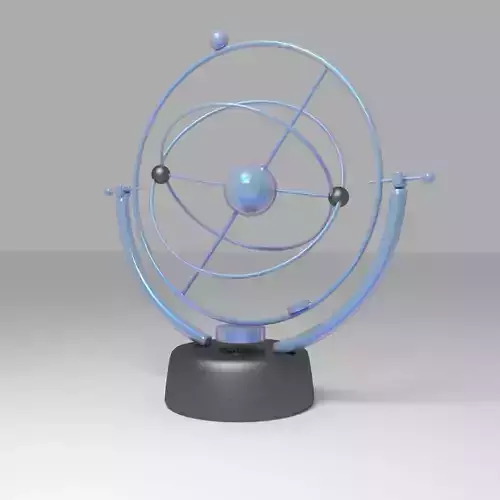 Kinetic Desk Sculpture Low-poly 3D model