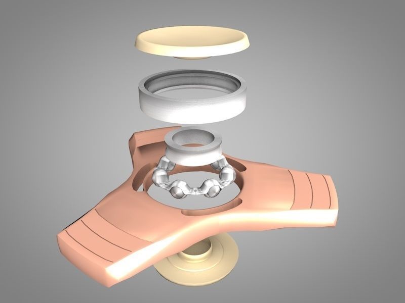 Fidget Spinner Low-poly 3D model_5