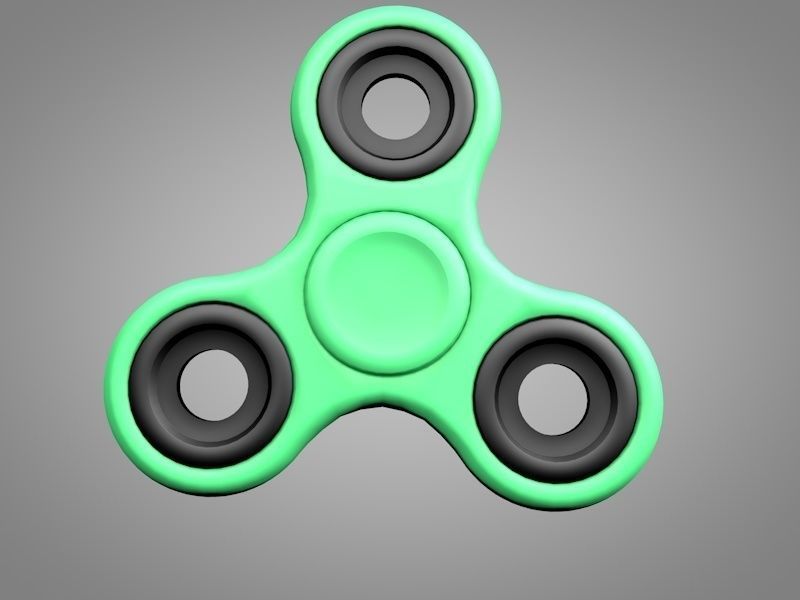 Fidget Spinner Low-poly 3D model_2