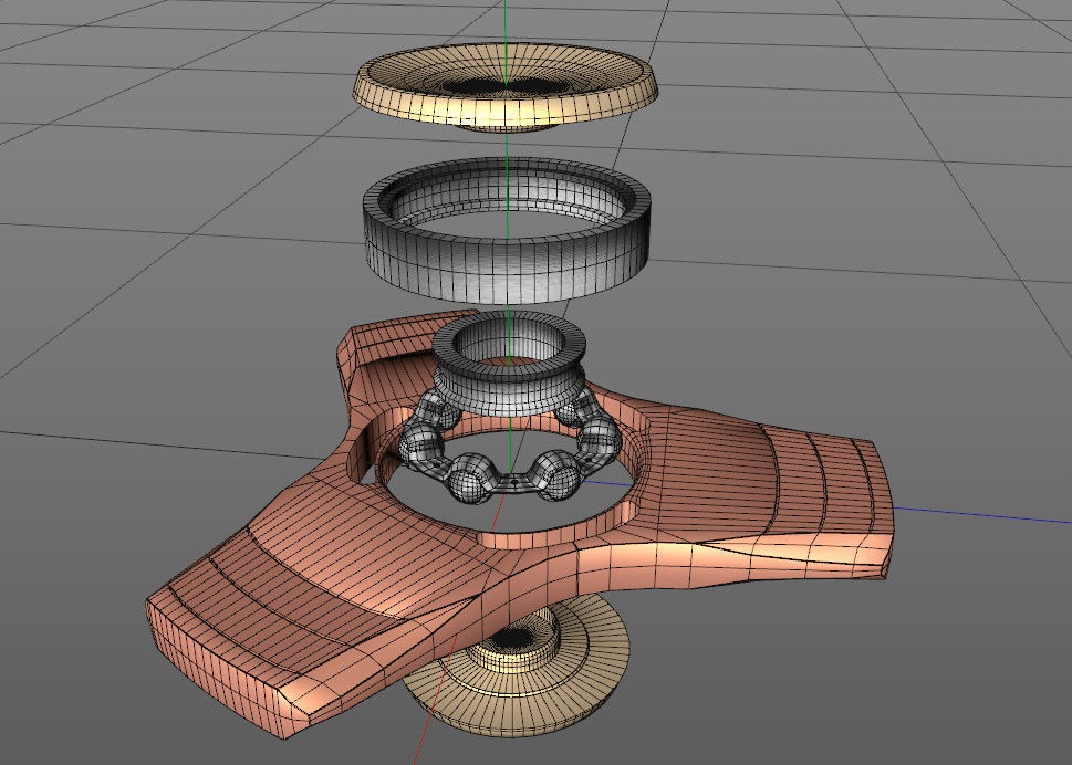 Fidget Spinner Low-poly 3D model_7