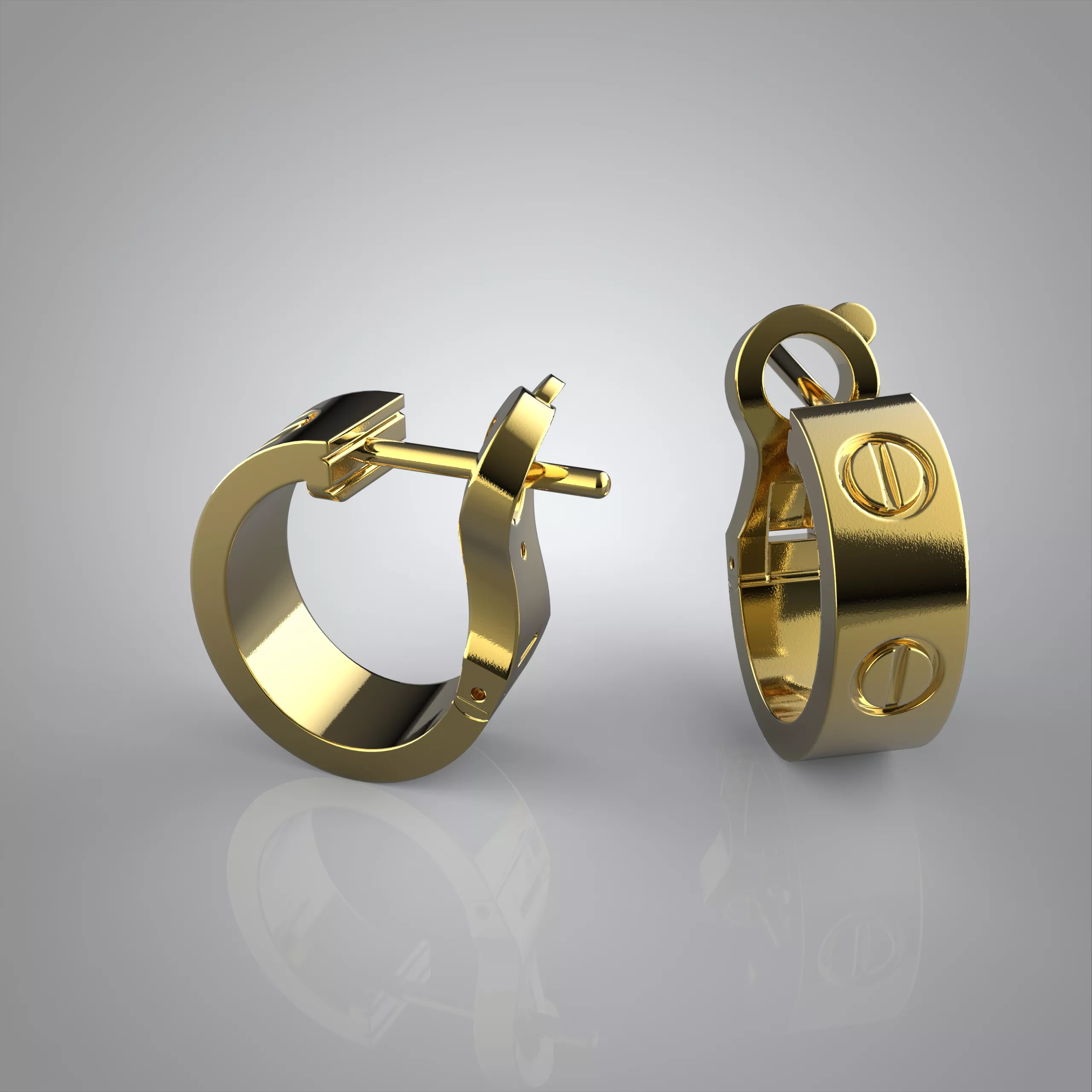 earrings LOVE De cartier N18 3D print model