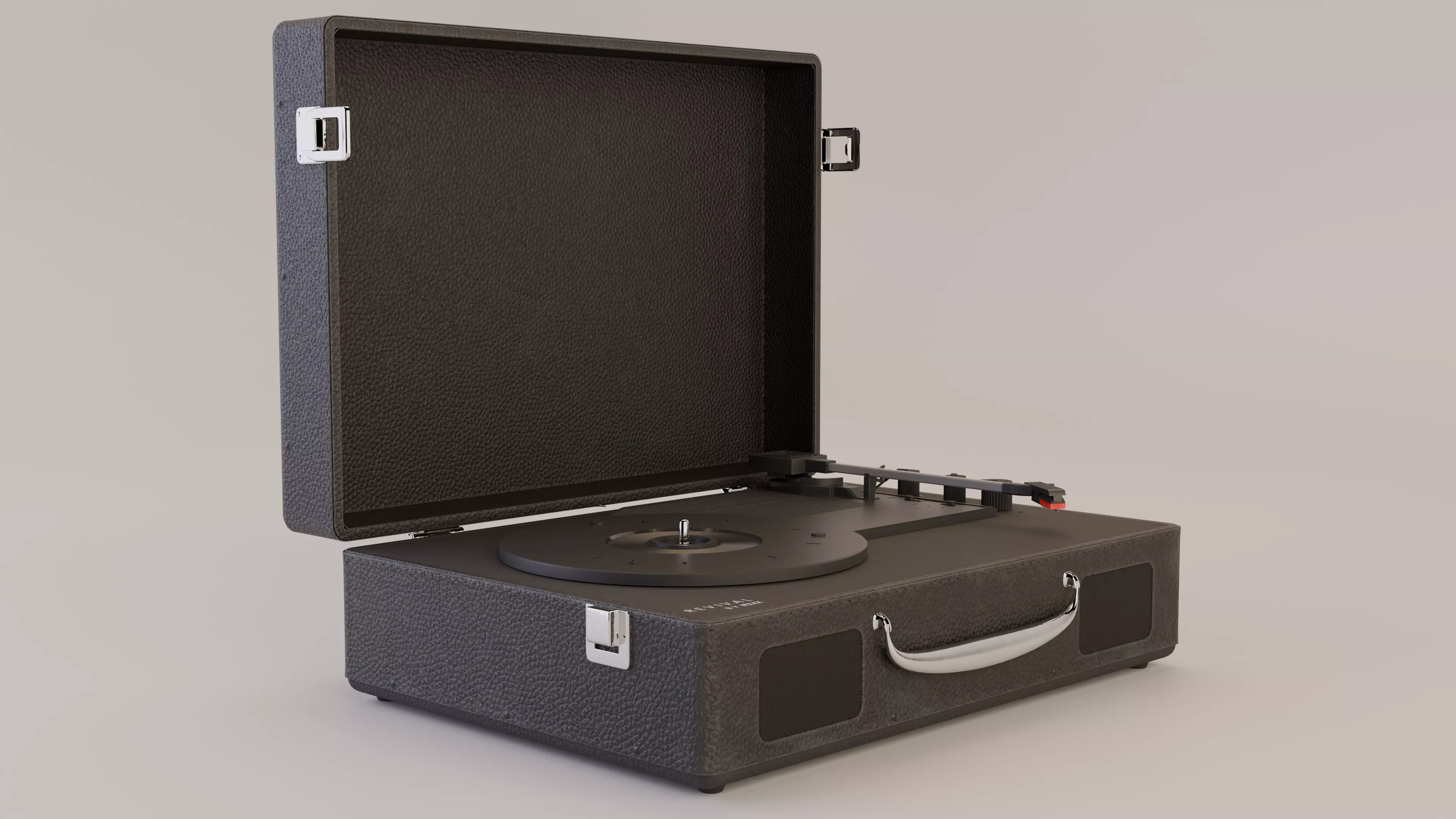 Suitcase Vinyl Record Player 3D model