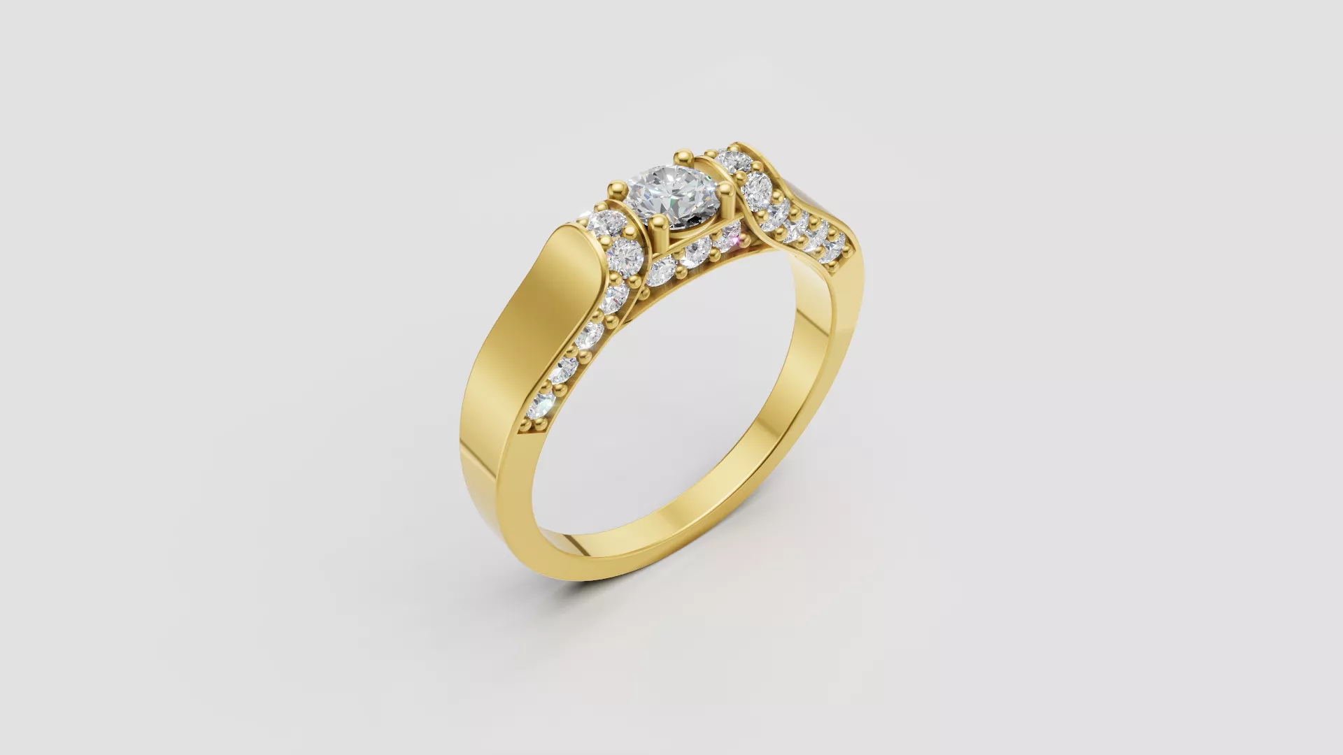 Luxury Diamond Ring 3D print model