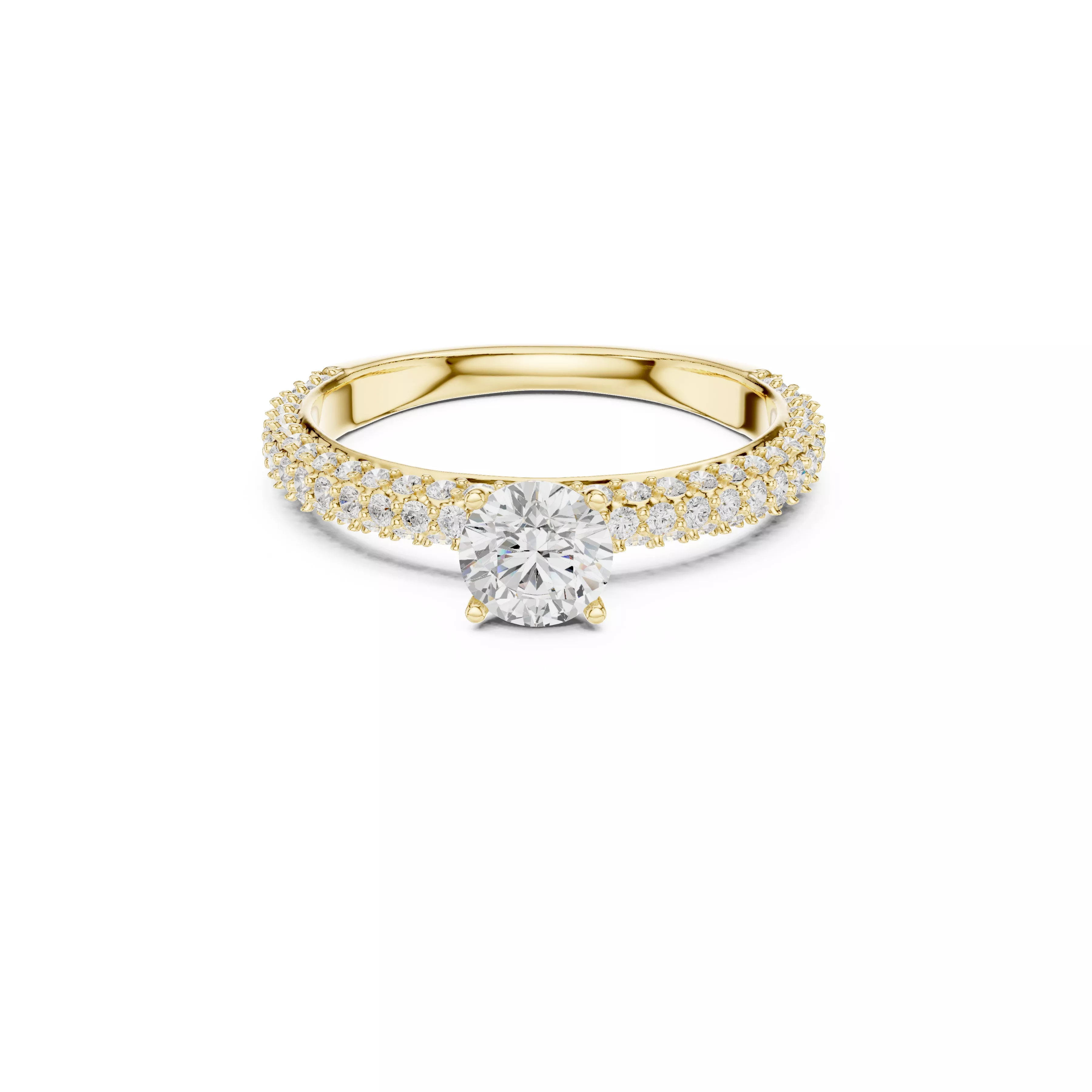 Buy Diamond Ring CAD Engagement Wedding Jewelry STL 3DM R2908 3D print model