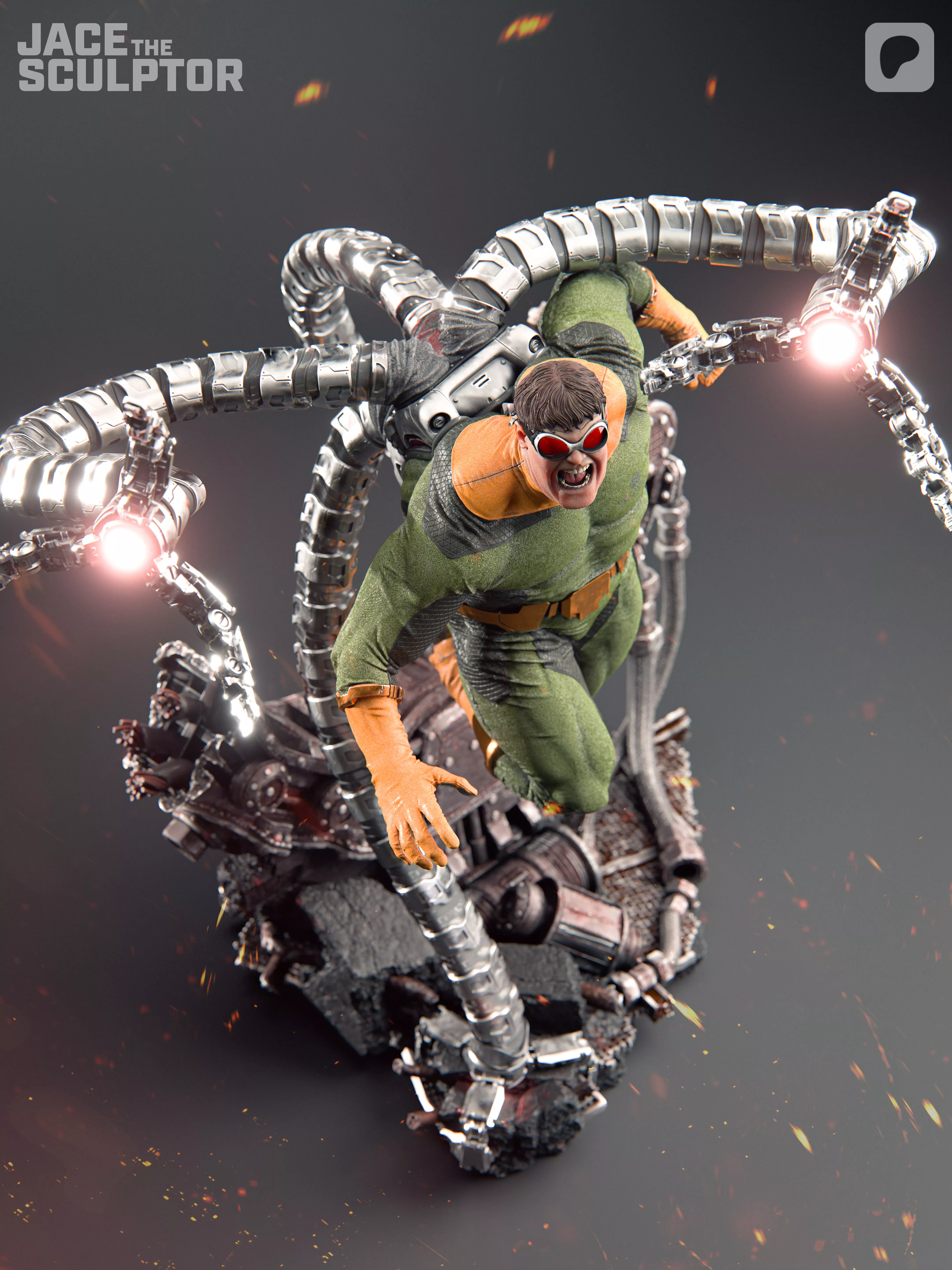 Doctor Octopus - 1-6 scale STL 3D print model