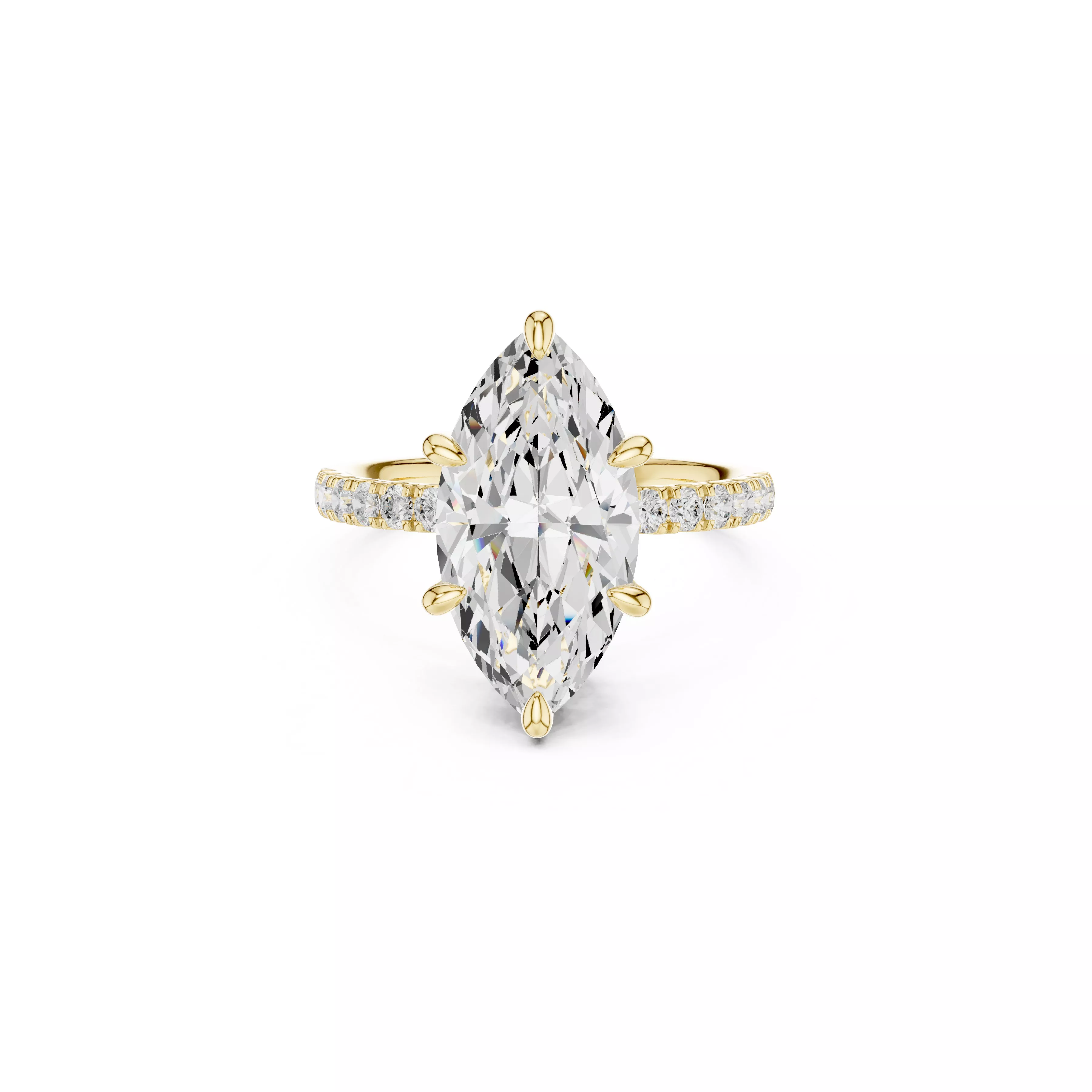 Buy Diamond Ring CAD Engagement Wedding Jewelry STL 3DM R4370 3D print model