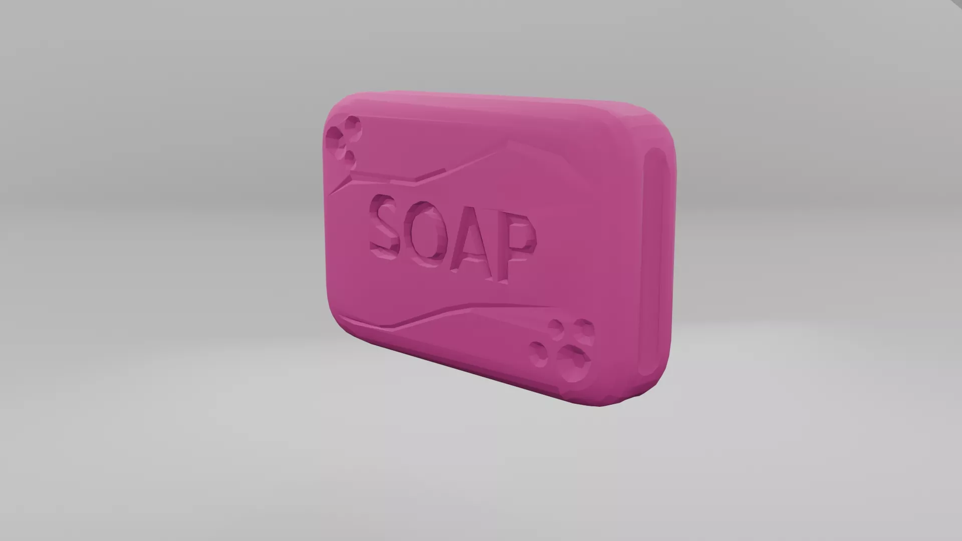 Handmade Soap Cosmetic Packaging Mockup Low-poly 3D model