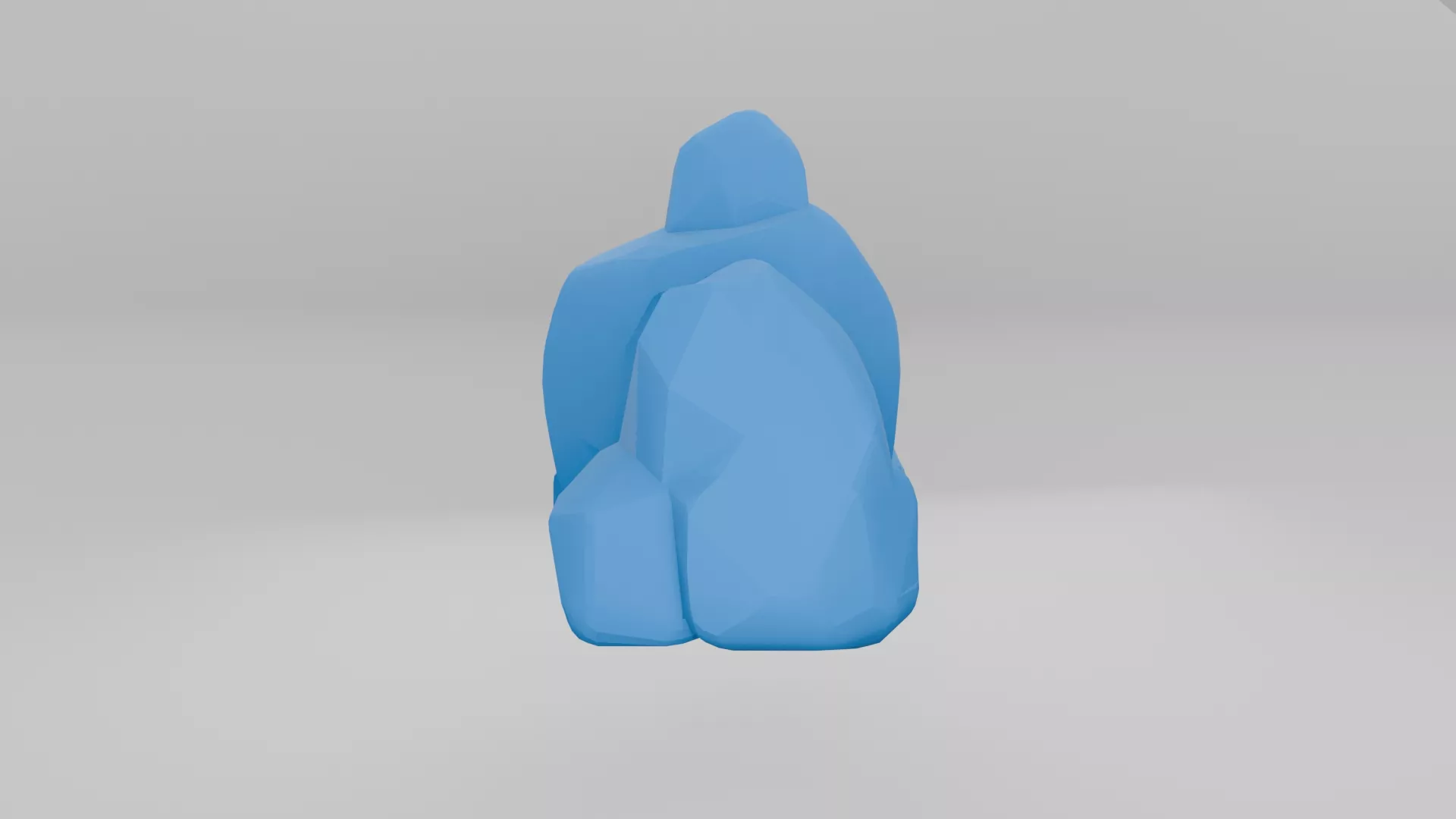Iceberg Ice Cube Realistic Frozen Prop Low-poly 3D model