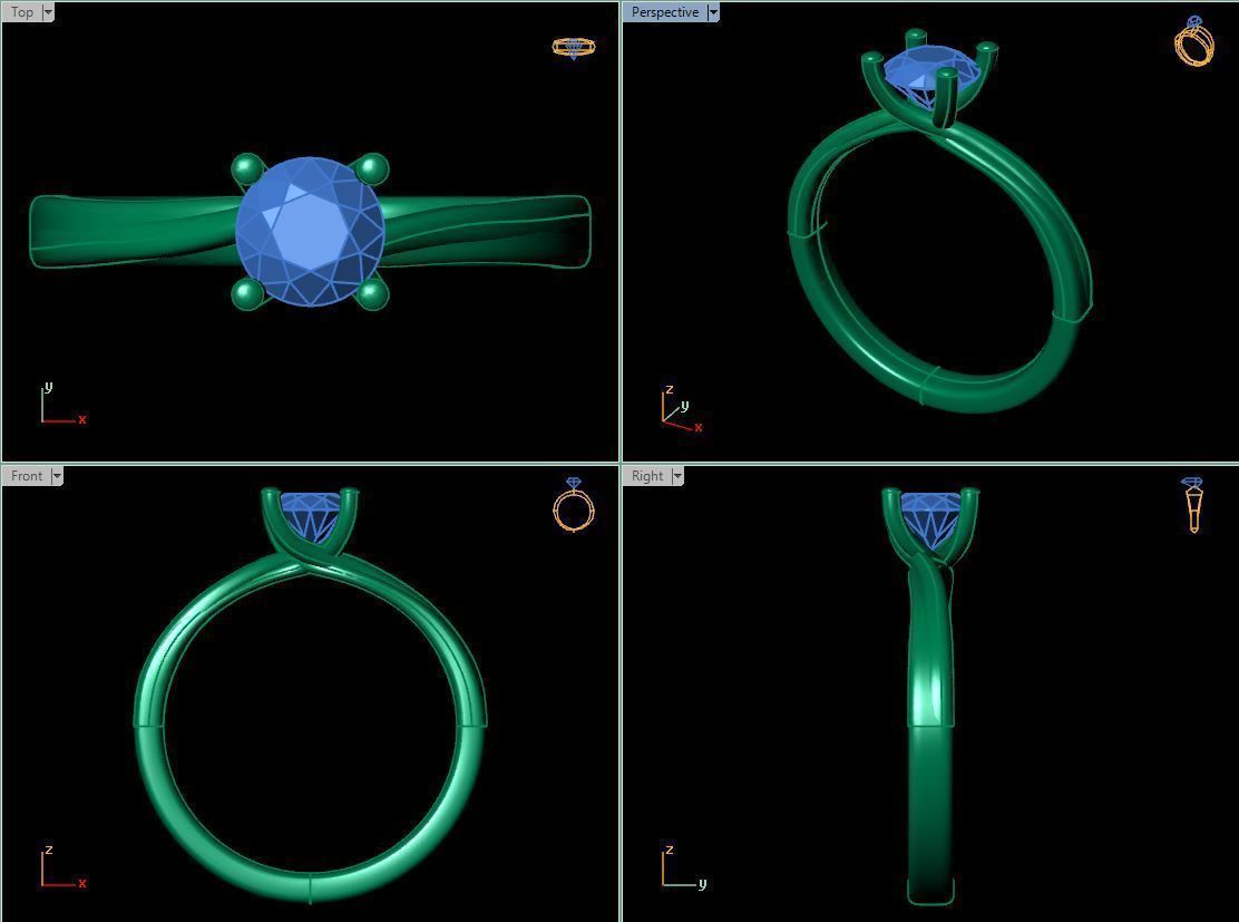Diamond Ring Free 3D print model_6