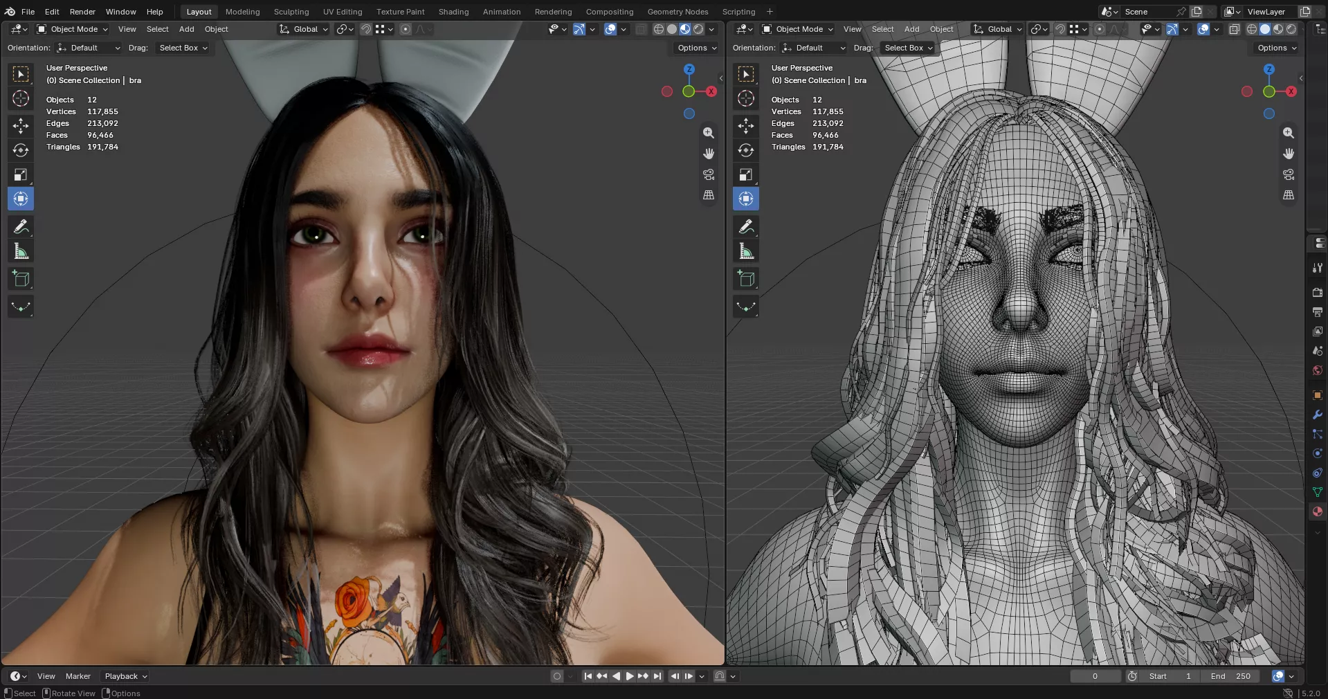 The Girl PBR 8k high details freeversion Free low-poly 3D model