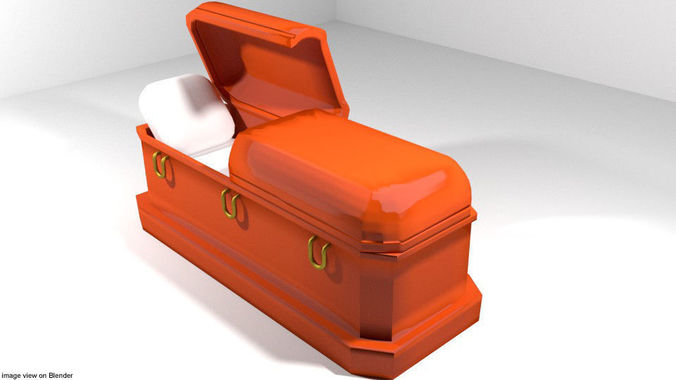 Casket orange 3D model