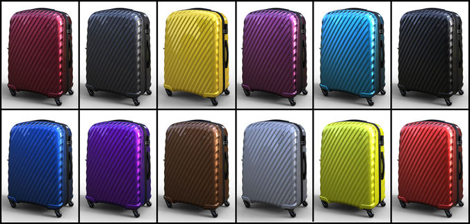 Trolley Suitcase Bag 03 3D model