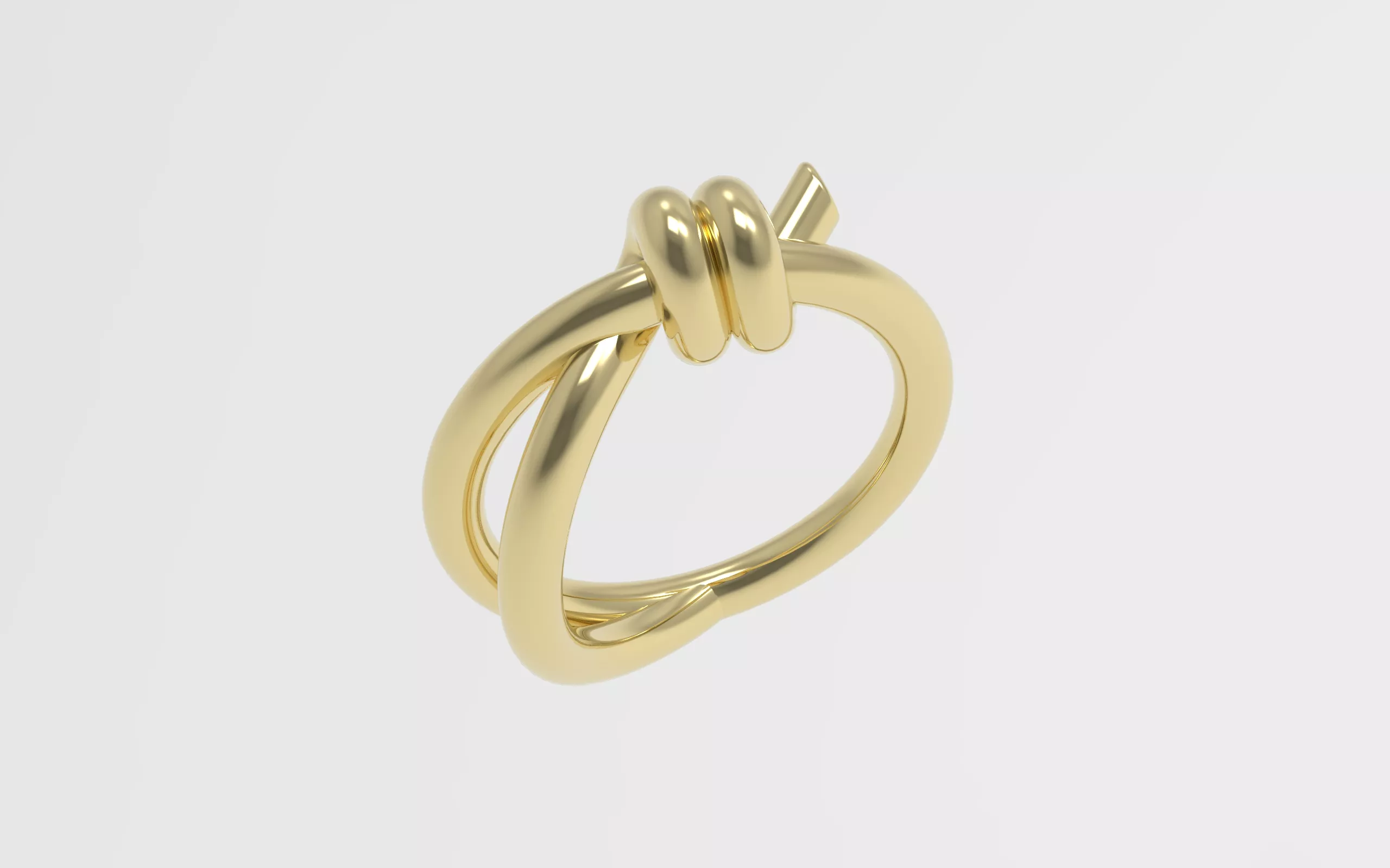 Double Row Knot Ring 3D print model