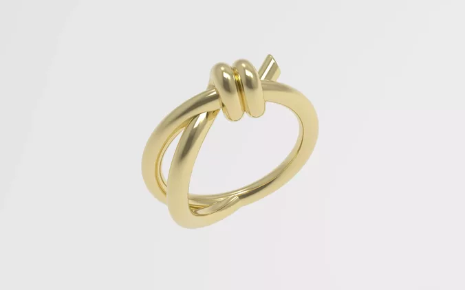 Double Row Knot Ring