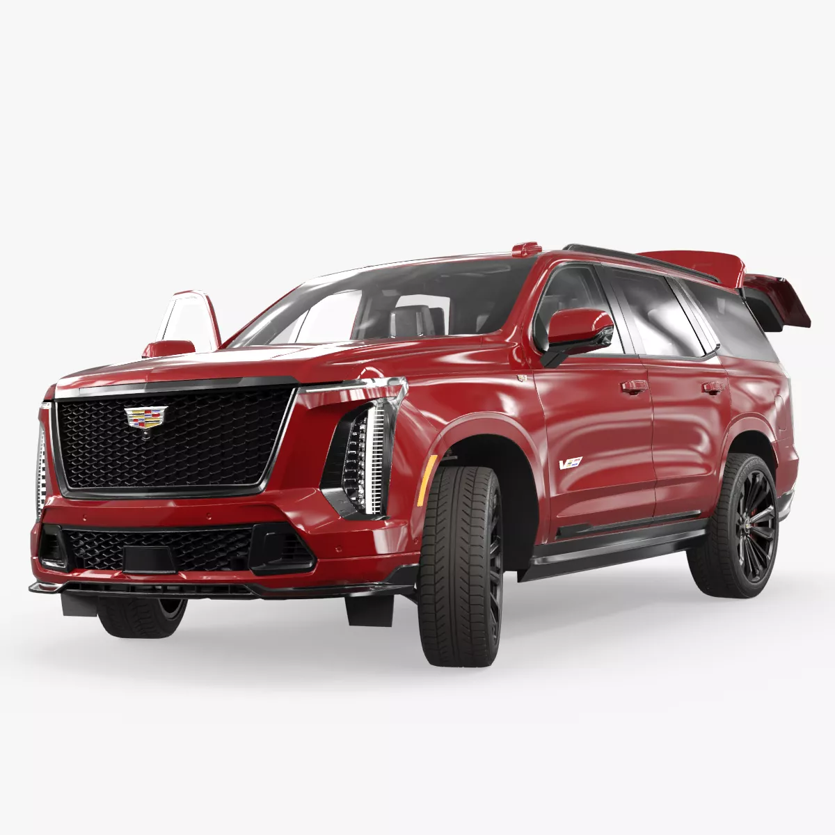 2026 Cadillac Escalade-V Luxury SUV Red Rigged for Maya 3D model