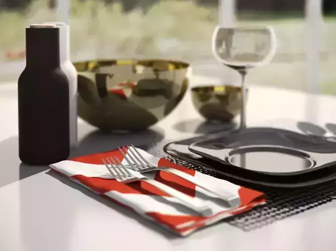 Table Set 04 3D model