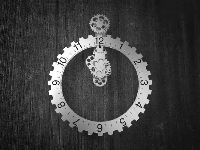 Big hour wheel clock