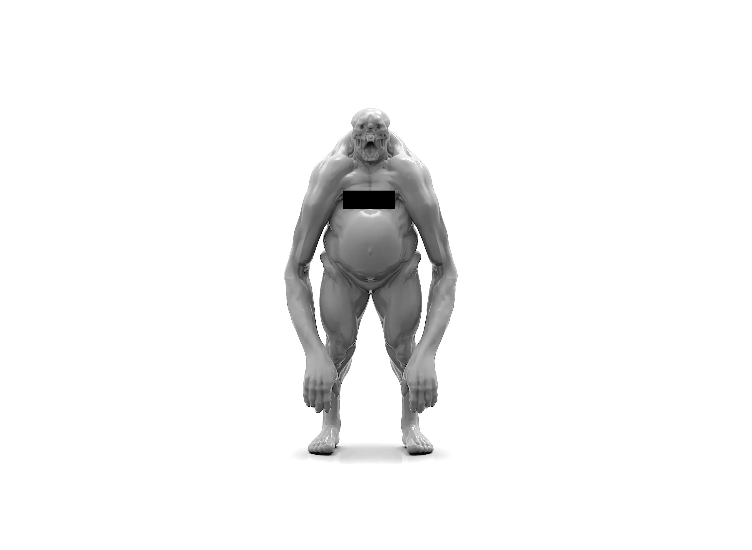 Zombie Horror Monster 3D Printable Sculpture 3D print model