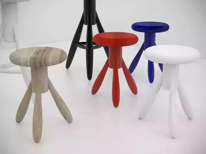 Baby Rocket stool 3D model