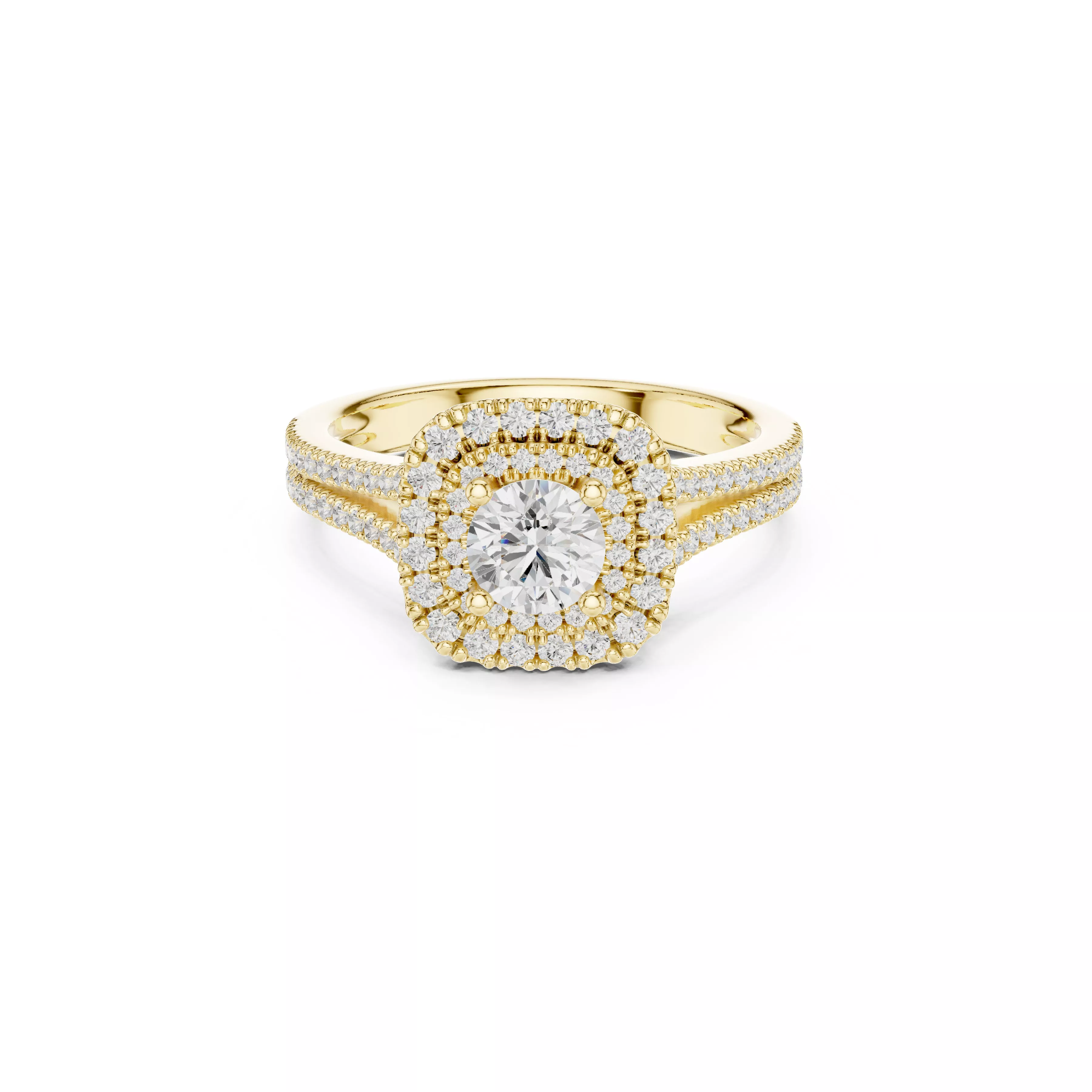 Buy Diamond Ring CAD Engagement Wedding Jewelry STL 3DM R3249 3D print model
