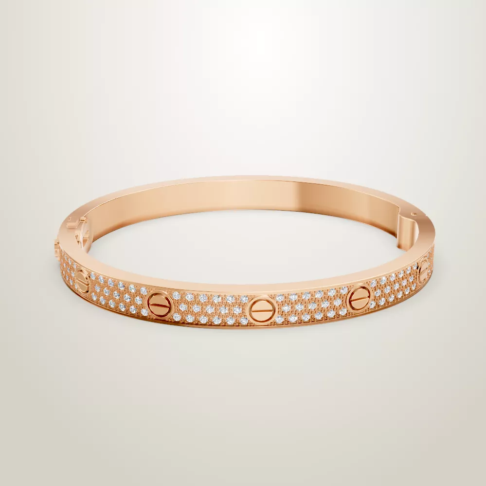 LOVE bracelet 190mm model paved 3D print model