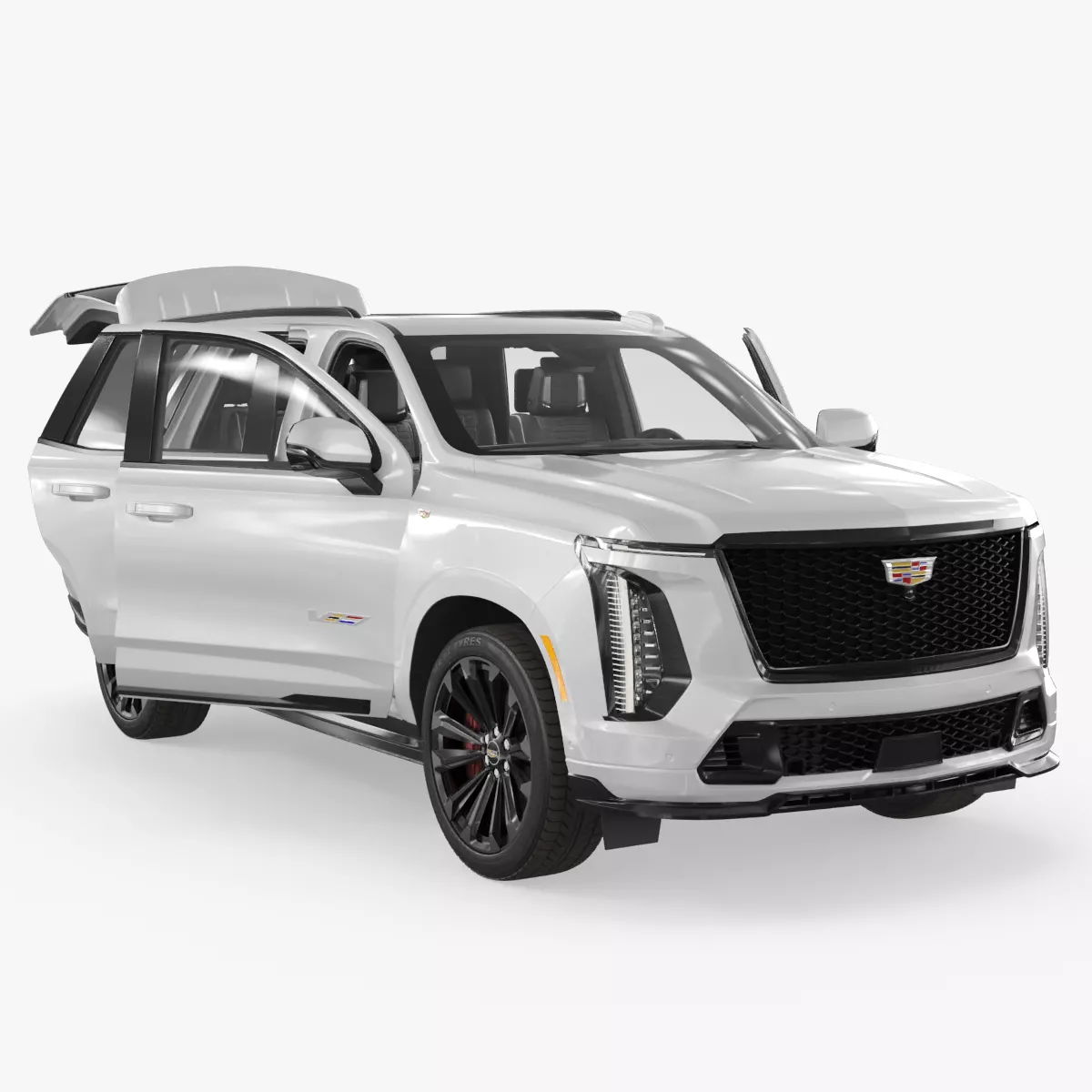 2026 Cadillac Escalade-V SUV Premium White Rigged for Maya 3D model