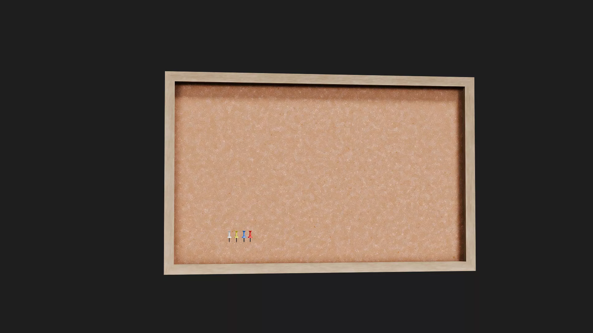 Cork pin board notice board 3d model Low-poly 3D model