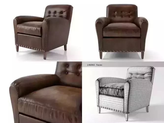 Hyde Leather Club Chair