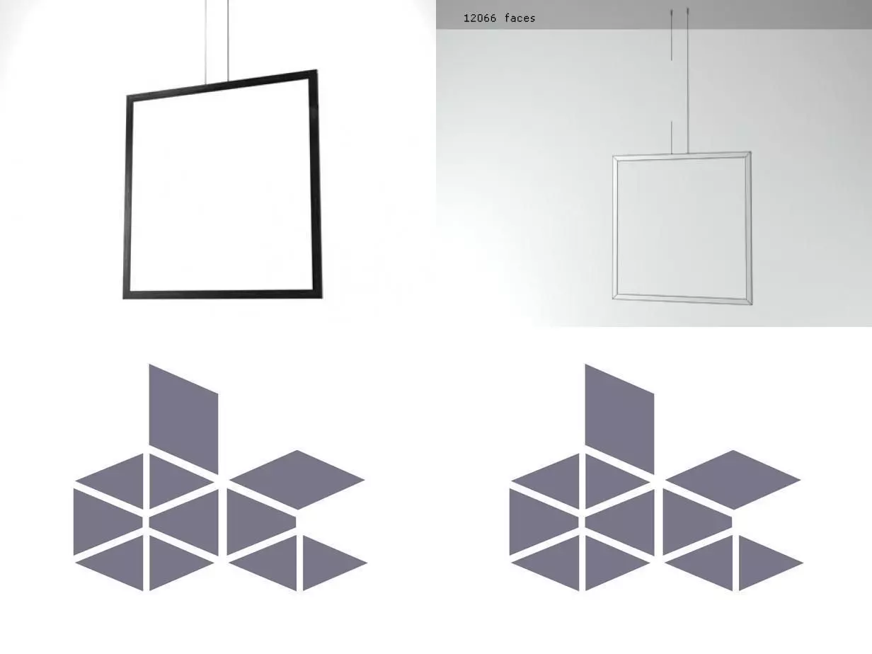 Framed Square 3D model_1