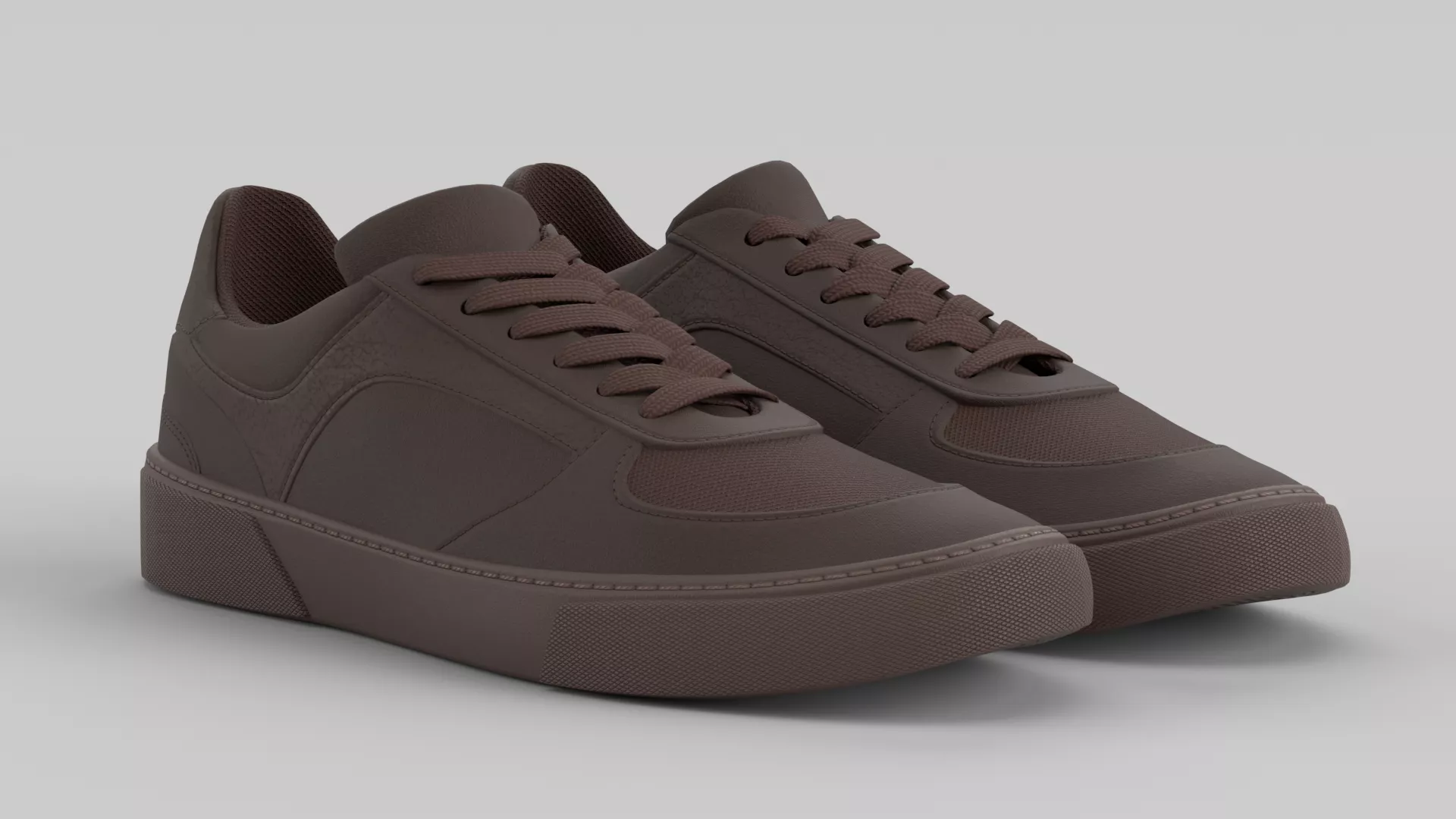 Crawler Brown Shoe Sneaker Low-poly 3D model