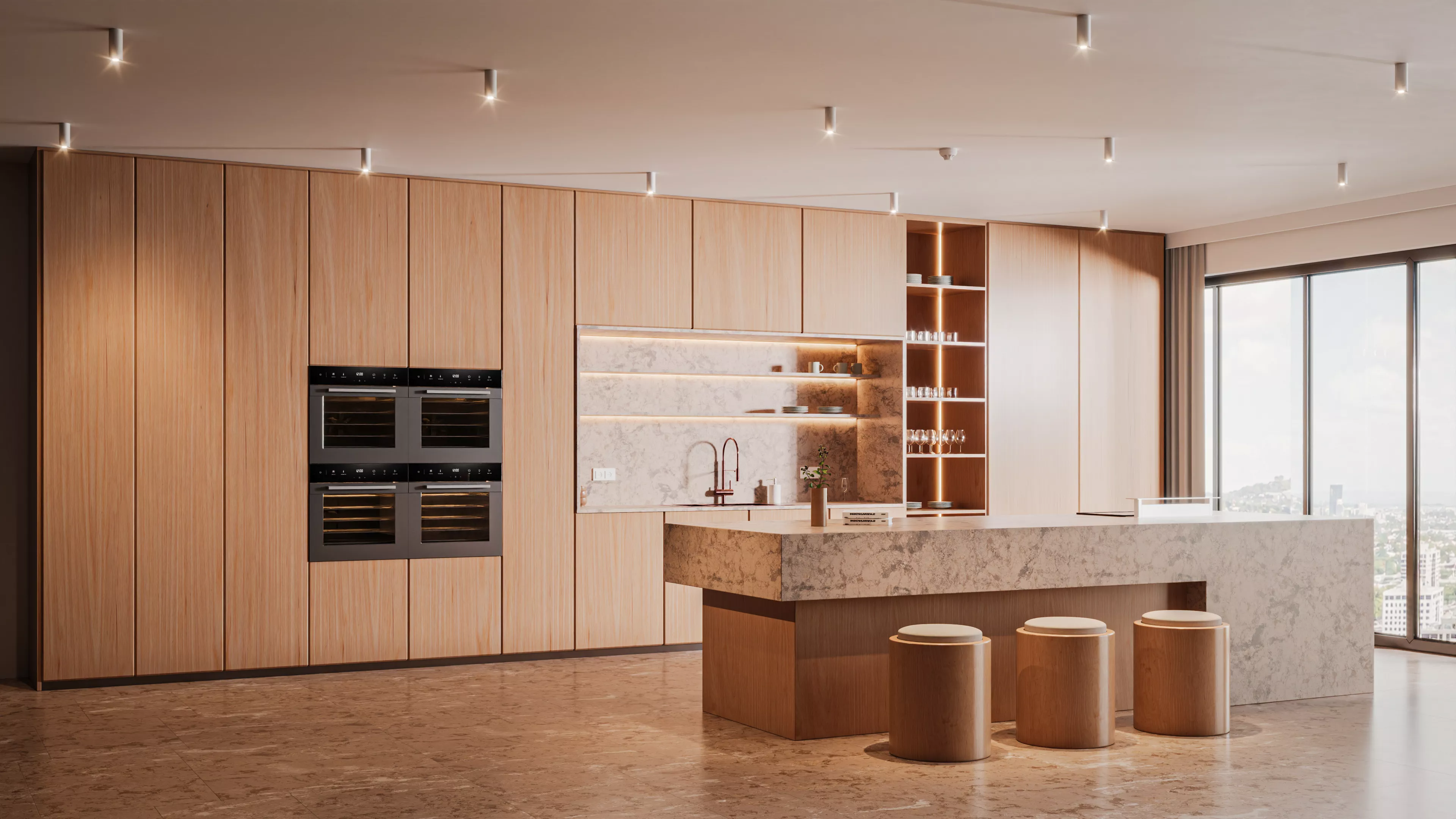 japandi kitchen 3D model