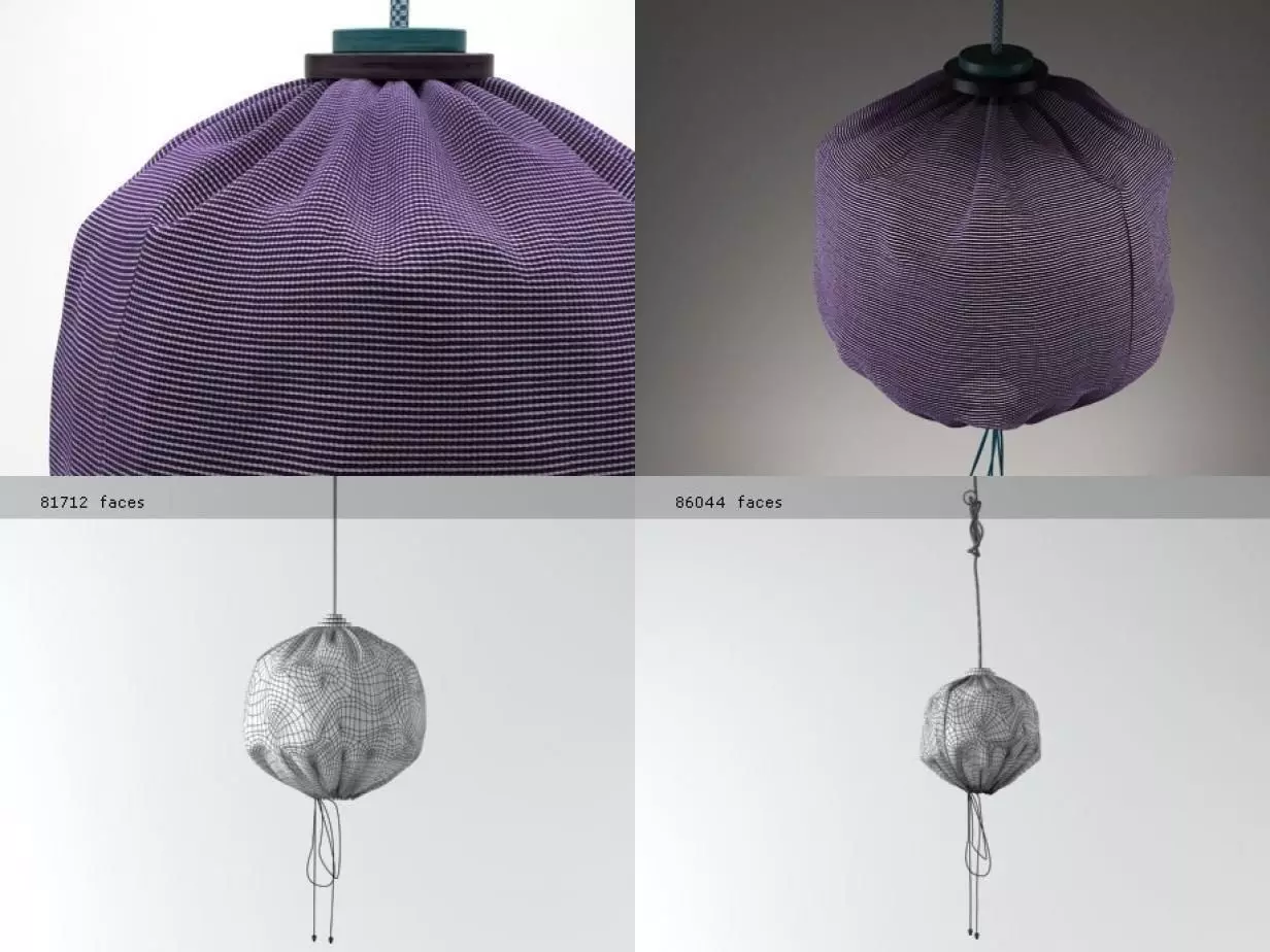 Drawstring Lamp 3D model_7