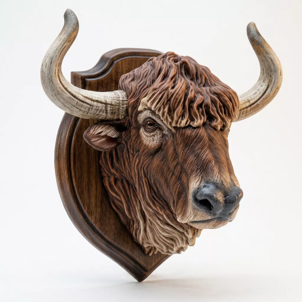 High-Detail Yak Head Wall Mount 3D print model