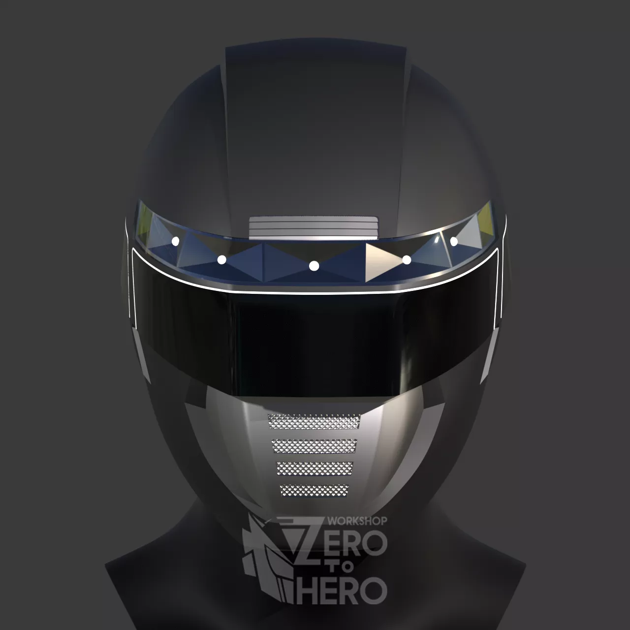 Power Ranger Operation Overdrive Black Ranger Helmet 3D print model