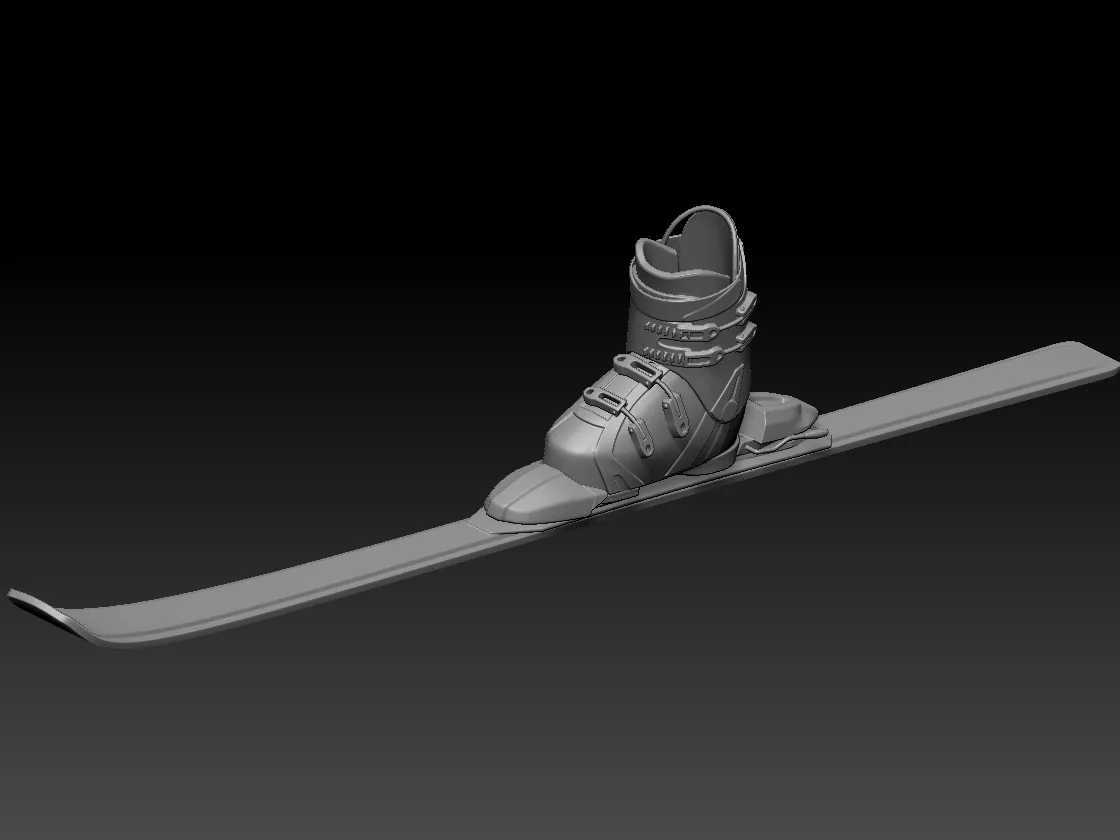Skis Snowboard 3D print model